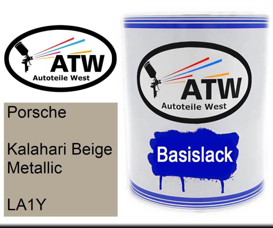 Porsche, Kalahari Beige Metallic, LA1Y: 1L Lackdose, von ATW Autoteile West.